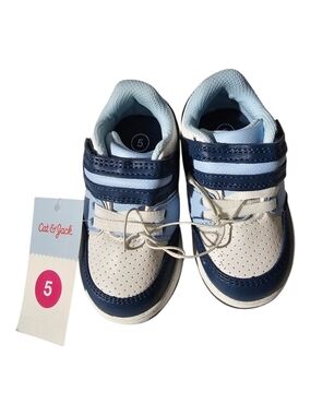 Cat & Jack White and Navy Kids Sneakers